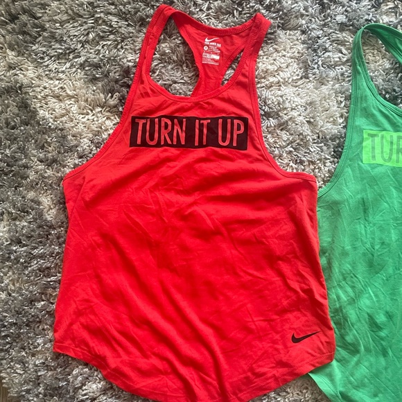 Nike Red Dri-FIT Racerback Tank Tops - Picture 5 of 6
